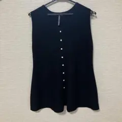 しまむら　ペプラムニット　ブラック　M