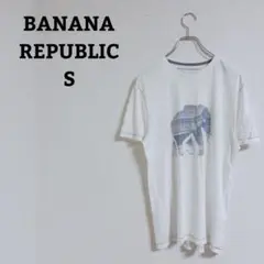 バナナリパブリック　Tシャツ　像柄　プリント　薄手　綿100　ジェンダーレス　Ｓ