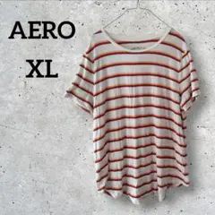 ❤１点限り❤AERO SERIOUSLY SOFT半袖Тシャツ ボーダー【XL】