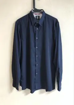 古着 FRIED DENIM SLIM FIT 長袖シャツ XL ネイビー