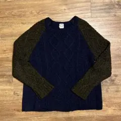 SUNSEA 12AW フィッシャーマン ケーブル ニット セーター 古着