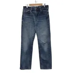 リーバイスプレミアム505 ストレートブルージーンズ　BIGE ヒゲ　ハチノス