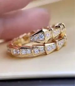 ✨最高級✨芸能人✨SONAダイヤモンド✨スネーク✨リング✨シルバー✨至高‼️