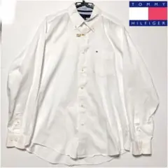 TOMMY HILFIGER トミーヒルフィガー ロゴ入り オーバーサイズシャツ