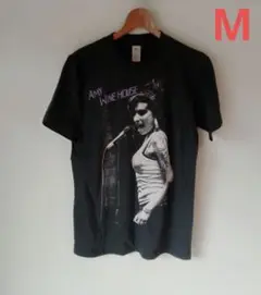 歌姫 エイミー・ワインハウス AMY バンドTシャツ(M)J48
