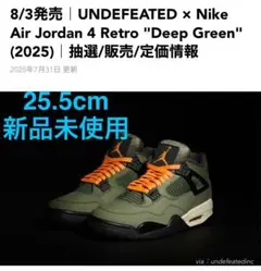 UNDEFEATED × Air Jordan 4 Retro 25.5cm