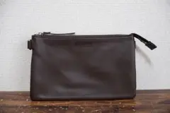 【美品】nano universe ダークブラウン クラッチバッグ