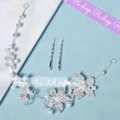 ヘッドドレス☆ブライダルウェディングティアラ ヘアアクセサリー パール結婚式