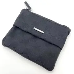 美品 GUCCI グッチ ティッシュカバー ケース GG キャンバス ブラック
