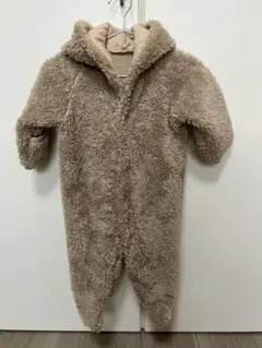 ブラウンクマさん　フード付きロンパース 70サイズ