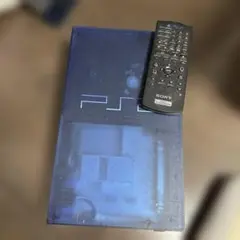 PS2 本体 青色 SONYリモコン付き　ジャンク
