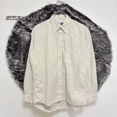 ⚫︎STYLE to SAVEコットンBDシャツ（L L）ウィンドーチェック柄