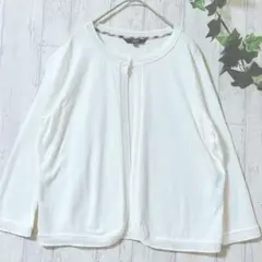 【美品】DAKS 白カーディガン 42サイズ 日本製 春夏◎ サイズ42