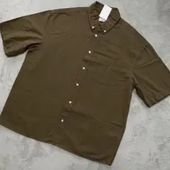 新品　半袖　H&M オーバーサイズフィット M オリーブシャツ