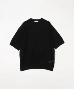 SHIPS any: リネンミックス サマーニット Tシャツ　黒