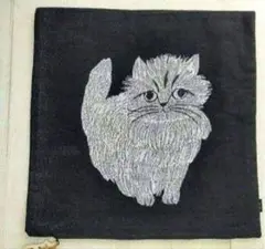 新品　松尾ミユキ　クッションカバー　elliot　45×45cm　猫　ねこ　ネコ