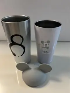 未使用　ミッキーマウス耳付きダブルウォールタンブラー2個
