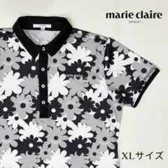 marie claire マリクレール　花柄ポロシャツ XL ゴルフ　スポーツ