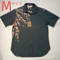 << 新品未使用品 >> 花旅楽団 桜 総プリント 半袖 シャツ M サイズ