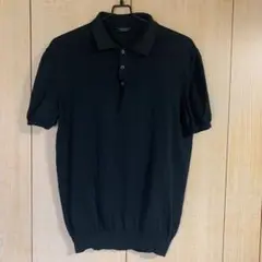 ARCODIO コットン　ニットポロシャツ　L 黒