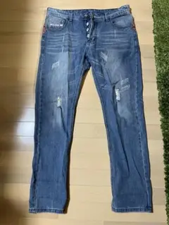 ダメージ加工 デニムジーンズ美品