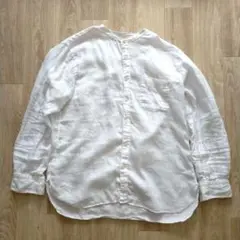 UNIQLO　リネンシャツ　スタンドカラー　XL