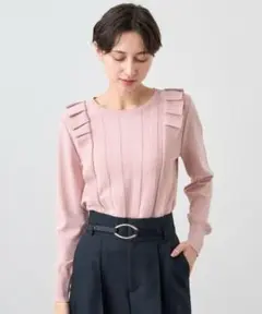 極美品✨アナイ　24SS　タックショルダー プルオーバー　ピンク　38　完売品