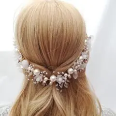 NEWウェディング ヘッドピース ヘアアクセサリー 髪飾り ブライダル 花れら