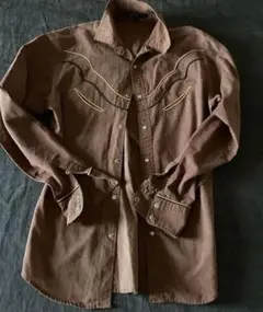 ウエスタンスタイルブラウンシャツ　polo