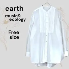 earth music& ecology 白シャツ 長袖 ホワイト シンプル