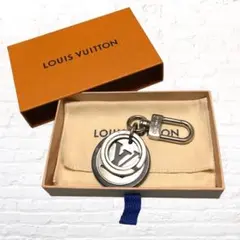 LOUIS VUITTON LV キーホルダー キーリング シルバー ブラック