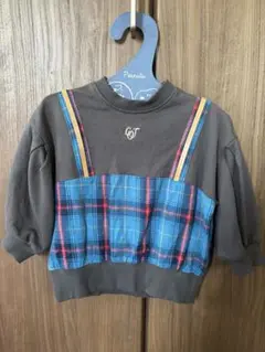 Cottoli チェック トレーナー　80サイズ
