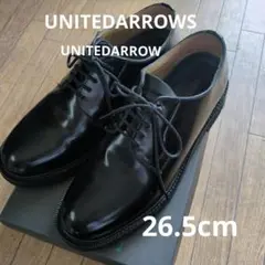 ブラックレザー 　プレーントゥ　26.5cm　UNITEDARROWS