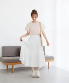 新品　flower フェミニンパフブラウス　 ピンク