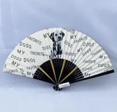 【新品未使用品】犬の扇子　約21cm