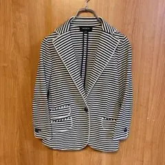 【Deur mille ans】ドゥミルアンズ　ジャケット　ボーダー柄　S相当