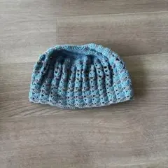 ハンドメイド　コットン　帽子　クラッシャーハット