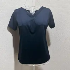 【エニィスィス】VネックTシャツ カットソー 半袖 ネイビー　2サイズ