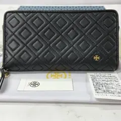 新品同様‼️ トリーバーチ　財布　長財布　キルティング　ラウンドファスナー
