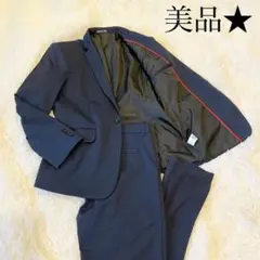 美品★Lサイズ セットアップタキシード ネイビー ジャケット パンツ ストレッチ