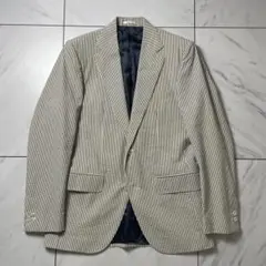 美品 HUSBANDS 春夏 コットン シアサッカー ジャケット 48