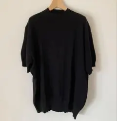 新品　Gicipi ジチピ　半袖Tシャツ　ニット　ブラック　サイズ5 XL相当