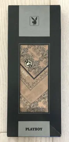 【新品】プレイボーイ ハンカチ ブラウン
