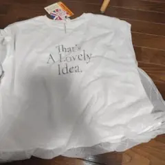 ホワイトノースリーブTシャツ LL