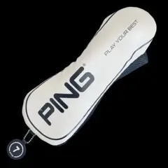 PING ピンゴルフ ヘッドカバー ７番フェアウェイウッド ホワイト PUレザー
