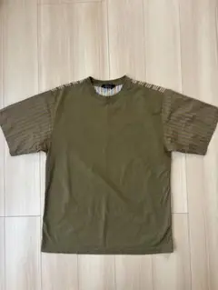 QASIMI ストライプ切り替え　メンズTシャツ