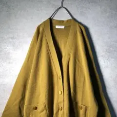 【ヴィンテージ】日本製 レトロ デザインカーディガン 古着 used AS109