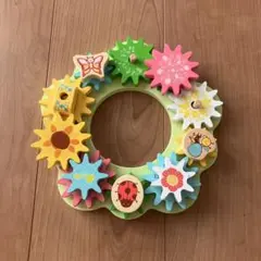 ウッディプッディ　木製ギア型パズル 知育玩具