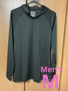 ドライ　UVカット　長袖ラッシュガード　パーカー　ブラック　M