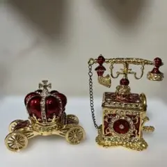 インテリア　ジュエリーケース　受話器　馬車　置物